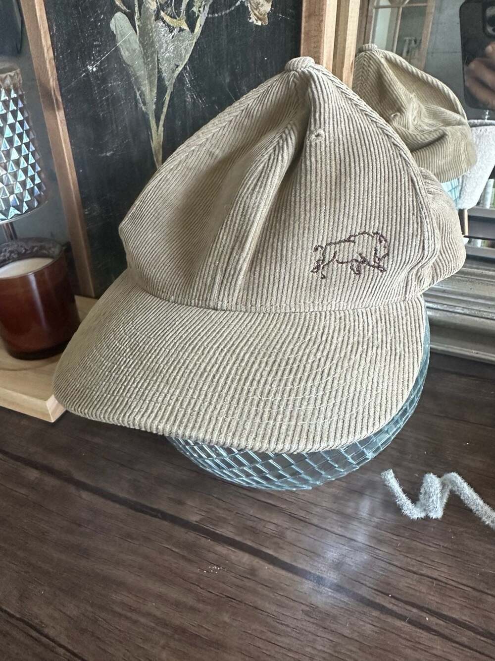 🦬Decky Corduroy Buffalo Embroidered Snapback Hat